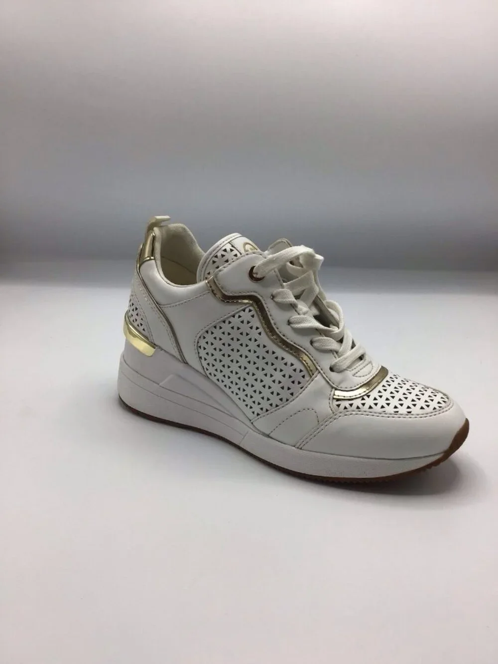 MICHAEL KORS WOMEN'S WEDGE PLATFORM TRAINER SNEAKERS SIZE 7M NEW